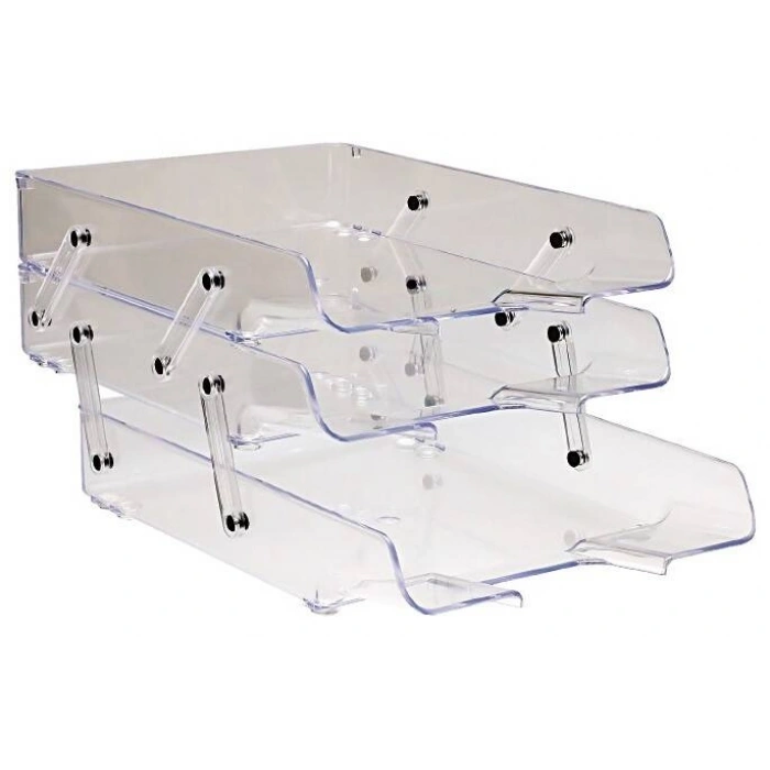 Ente Hareketli 3Lü Şeffaf Evrak Rafı