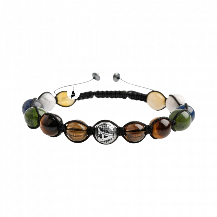 Erkek Öğrenci Doğal Taş Harfli Bileklik