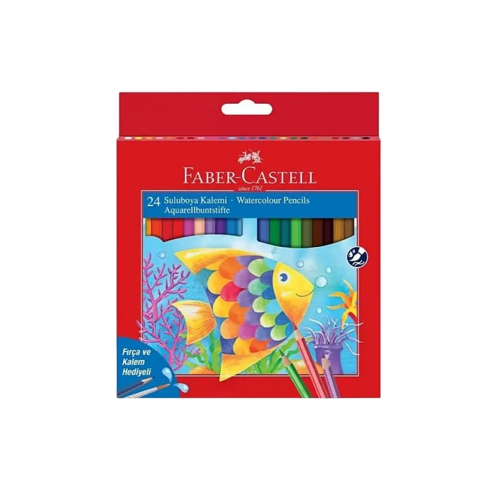 Faber Boya Kalemi Aquarell 24 Renk Karton Kutu