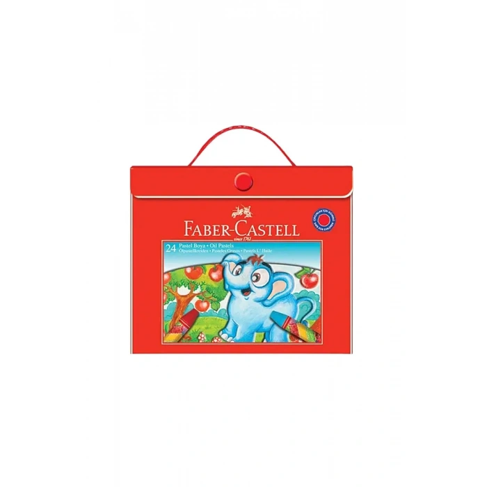 Faber Castell Altıgen Pastel Boya 24 Renk Plastik Çantalı