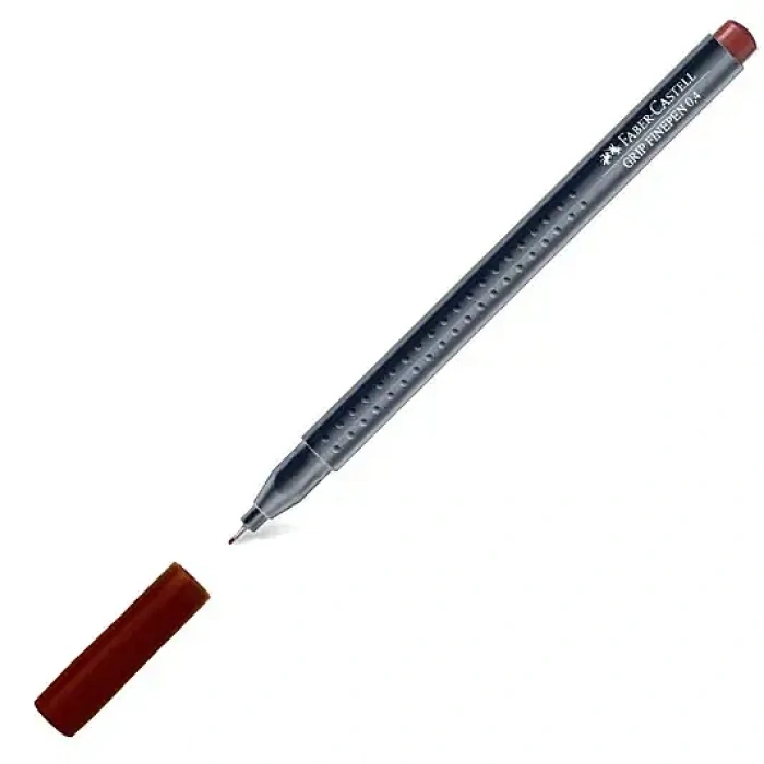Faber Castell Grip Finepen 0.4 Kahverengi