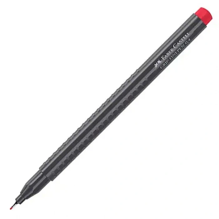 Faber Castell Grip Finepen 0.4 Keçeli Kalem Koyu Kırmızı
