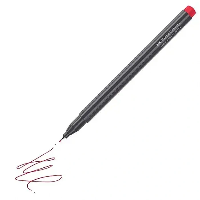 Faber Castell Grip Finepen 0.4 Keçeli Kalem Koyu Kırmızı