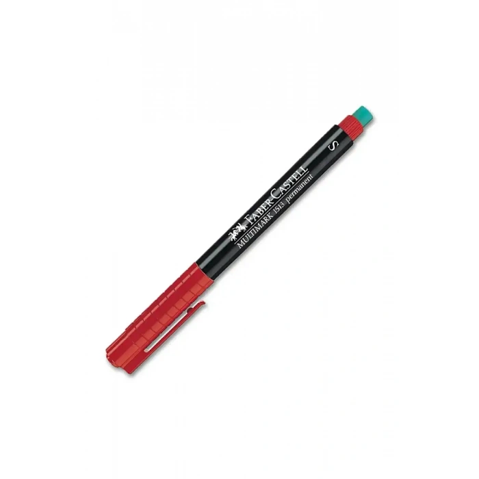 Faber Castell Kırmızı Asetat Kalemi Permanent S Uç