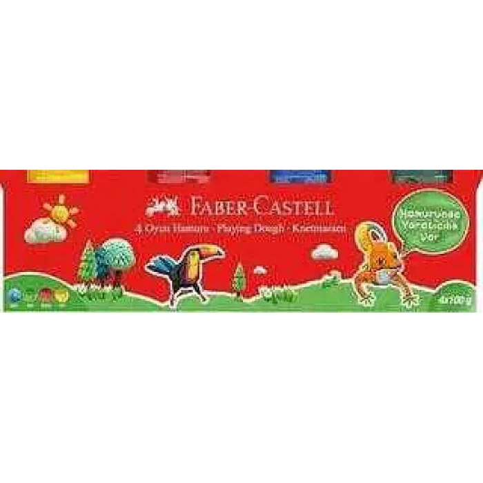 Faber Castell Oyun Hamuru Klasik Renkler 4 x 100 gr
