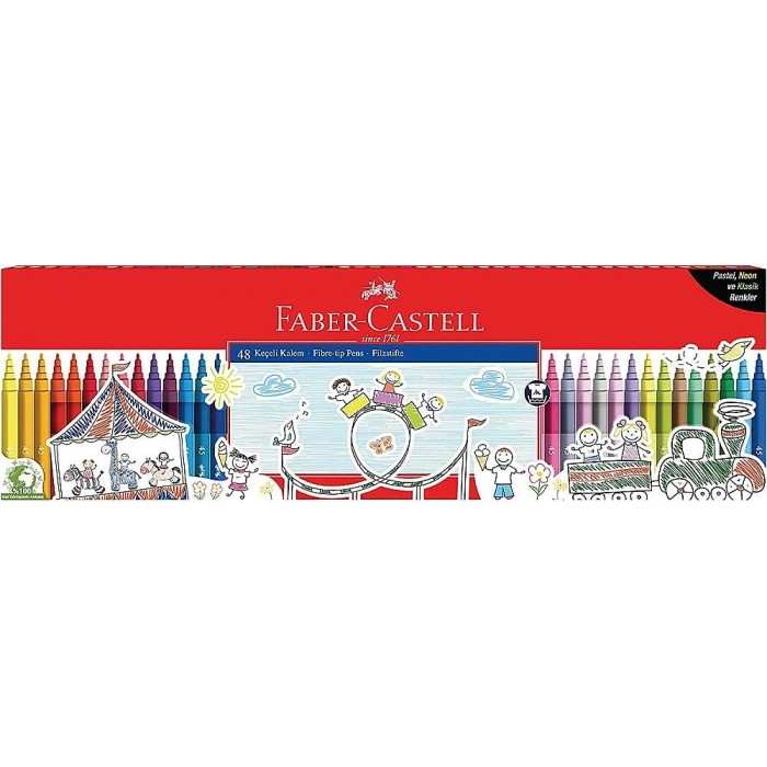 Faber Keçeli Kalem 48 Renk Klasik