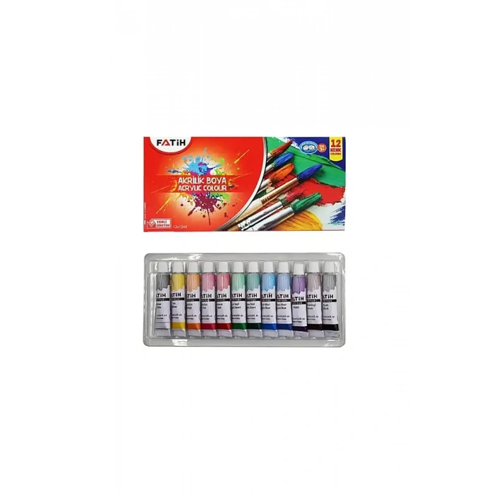 Fatih Akrilik Boya 12 Renk 25 Ml