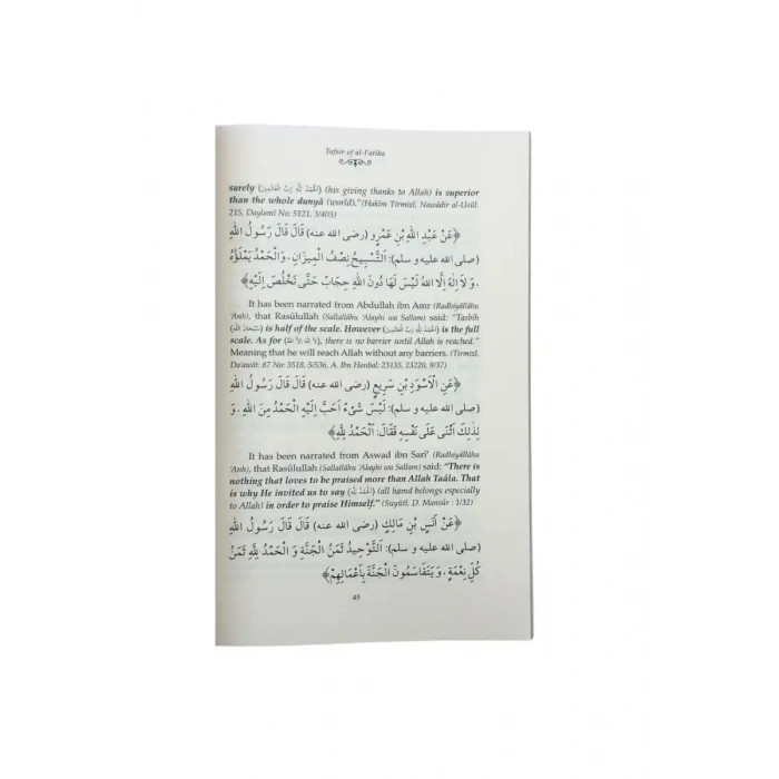 Fatiha Tefsiri İngilizce - Karton Kapak