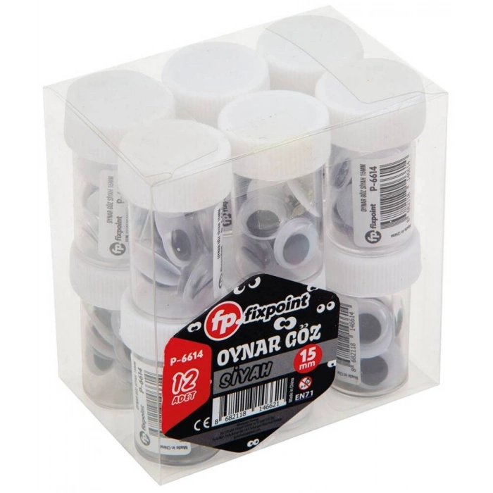 Fıxpoint Oynargöz Siyah 15Mm 12Li P-6614 36