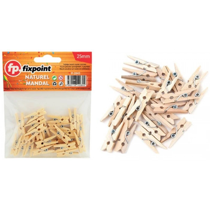 Fıxpoınt P-2845 Mini Mandal Naturel 12X48