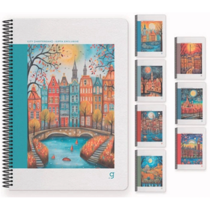 Gıpta City Kareli Defter 60 Yp A4 Sert Kapak İp Dkş