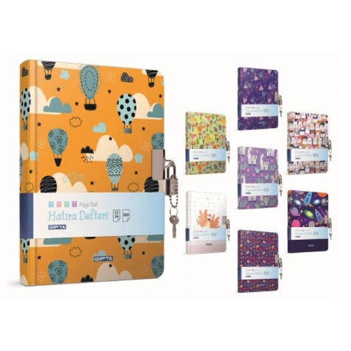 Gıpta Hatıra Defteri Kilitli 120 Yp 14x20