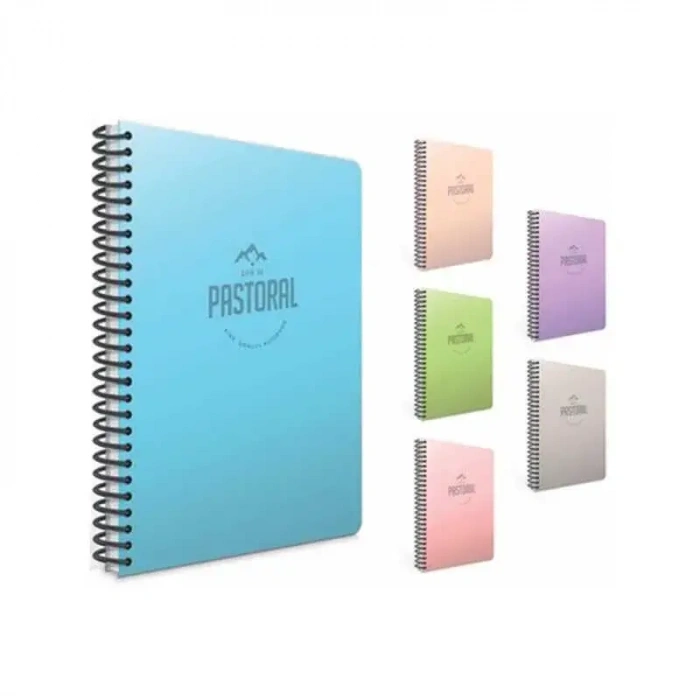 Gıpta Pastoral Çizgili Defter 160 Yp A4 Plastik Kapak Spiralli