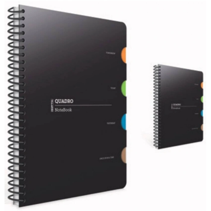 Gıpta Quadro Spiralli Defter Kareli 4 Seperatörlü 150 Yp A4