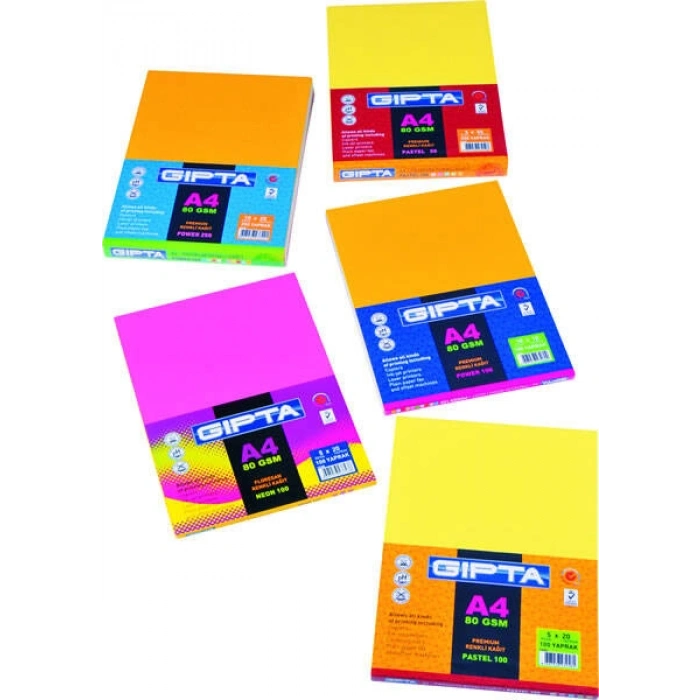 Gıpta Renkli Fotokopi Kağıdı Pastel Renk 50Li