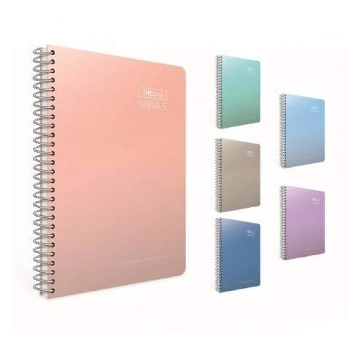 Gıpta Thebook Spirals Çizgili Defter 140 Yp A4 Sert Kapak Spiralli
