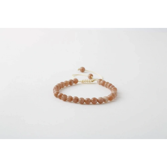 Güneş Taşı 6mm Merdiven Kapama Doğal Taş Bileklik