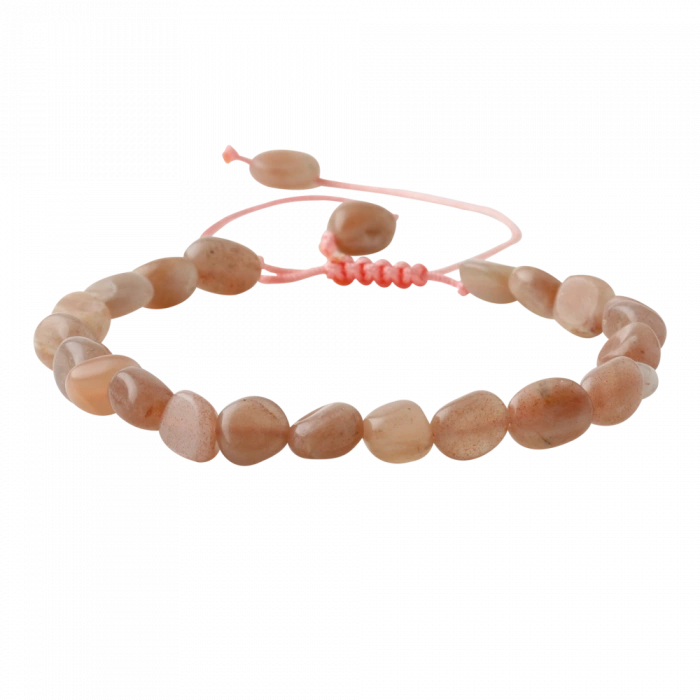 Güneş Taşı Natürel Kesim Doğal Taş Bileklik