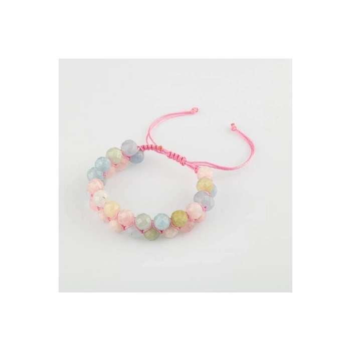 Helidor 8mm Çift Sıra Makrome Doğal Taş Bileklik