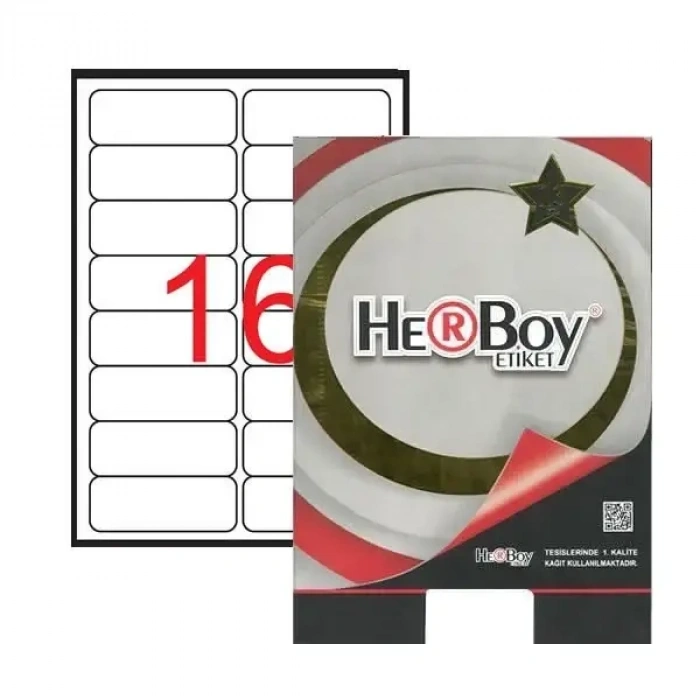 Herboy Lazer Etiket Beyaz HB 1016 99.1 x 34 mm