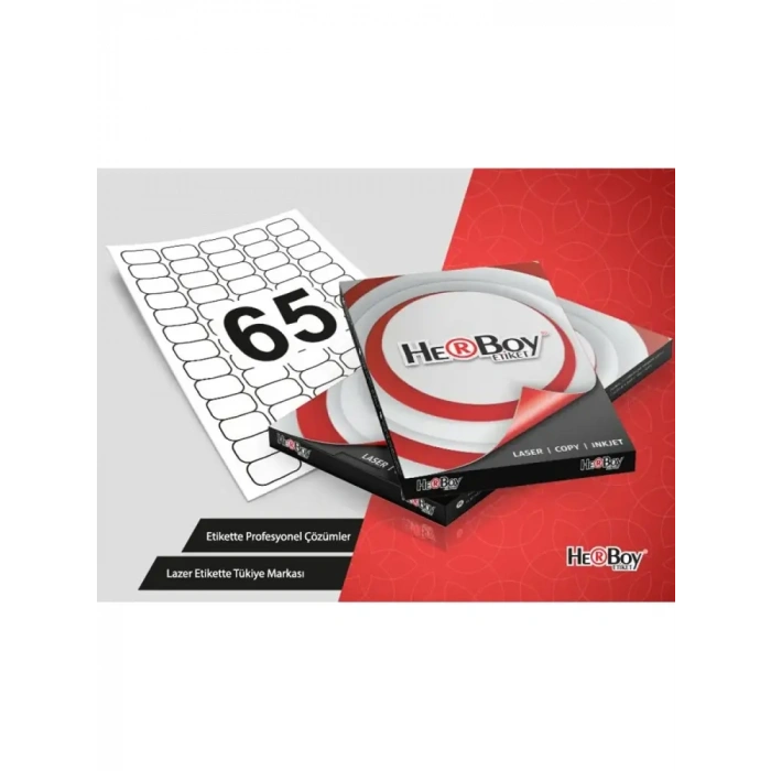Herboy Lazer Etiket Beyaz HB 1065 38.1 x 21.2 mm