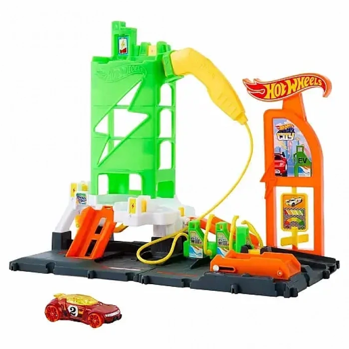Hot Wheels Elektrikli Araç Şarj İstasyonu Oyun Seti