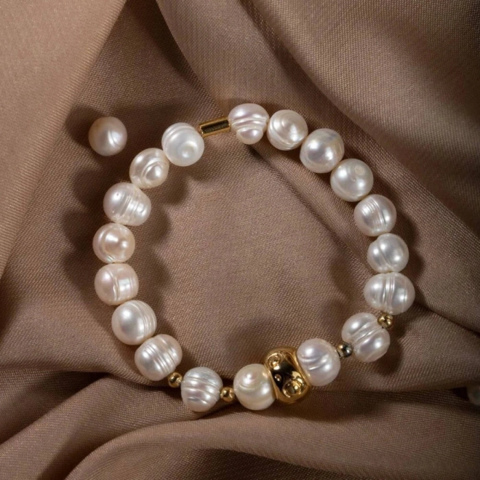 İnci Doğal Taş Bileklik