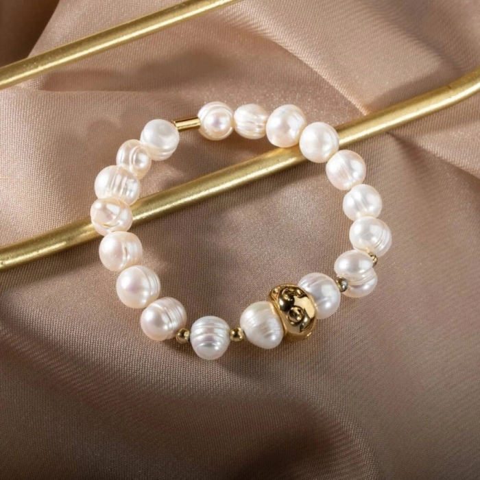İnci Doğal Taş Bileklik
