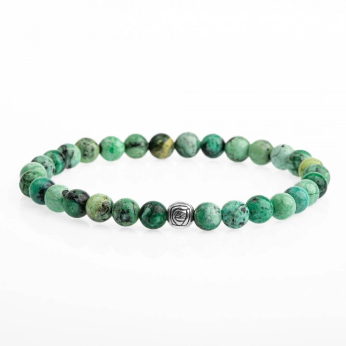 İspanyol Varisit 6mm Doğal Taş Bileklik