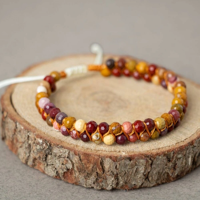 Jasper 3-4mm Çift Sıra Doğal Taş Bileklik