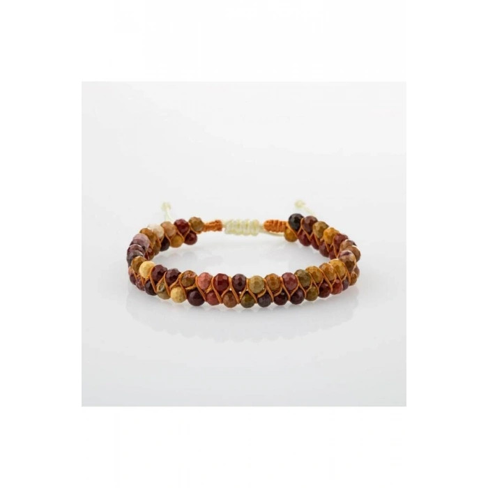 Jasper 3-4mm Çift Sıra Doğal Taş Bileklik