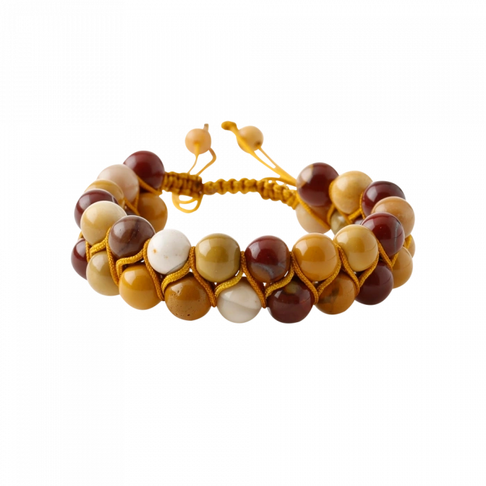 Jasper 8mm Çift Sıra Makrome Doğal Taş Bileklik