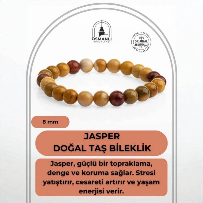 Jasper 8mm Doğal Taş Bileklik