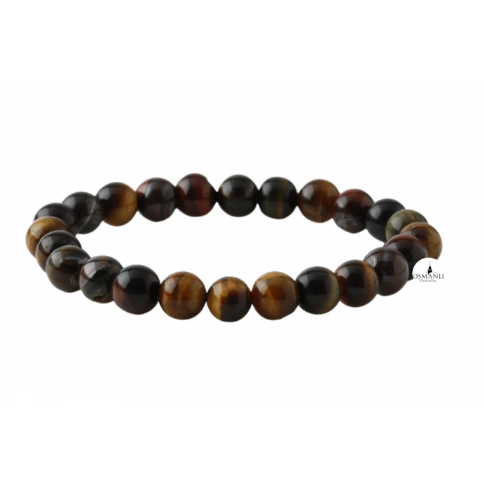 Kaplan Gözü 8mm Doğal Taş Bileklik