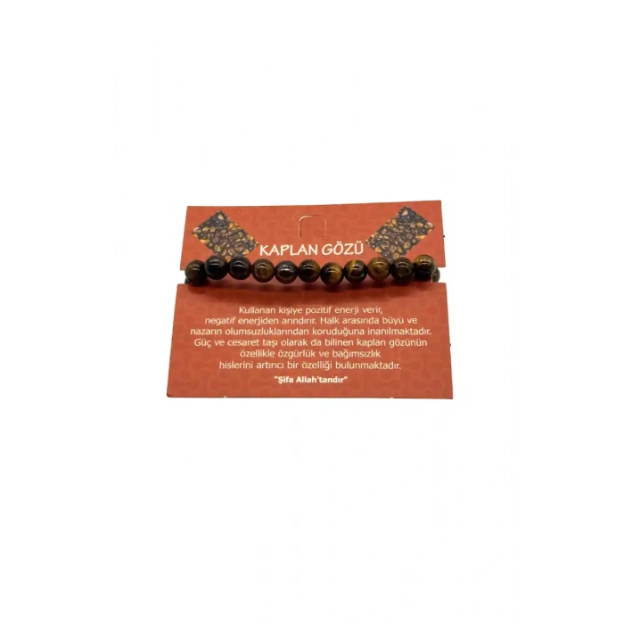 Kaplan Gözü Doğal Taş Bileklik