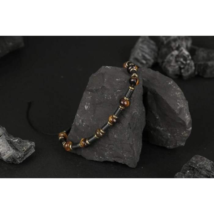 Kaplan Gözü Hematit Doğal Taş Bileklik