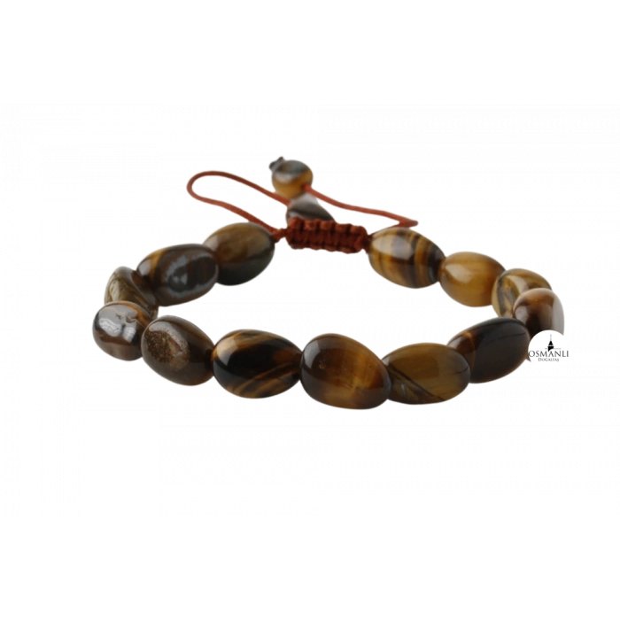 Kaplan Gözü Natürel Kesim Doğal Taş Bileklik