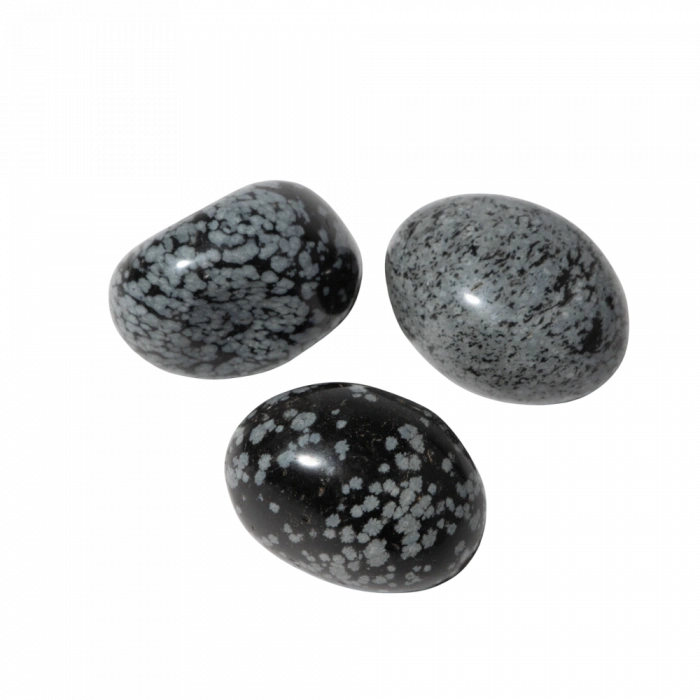 Karlı Obsidyen Doğal Taş Tımbıl El Taşı