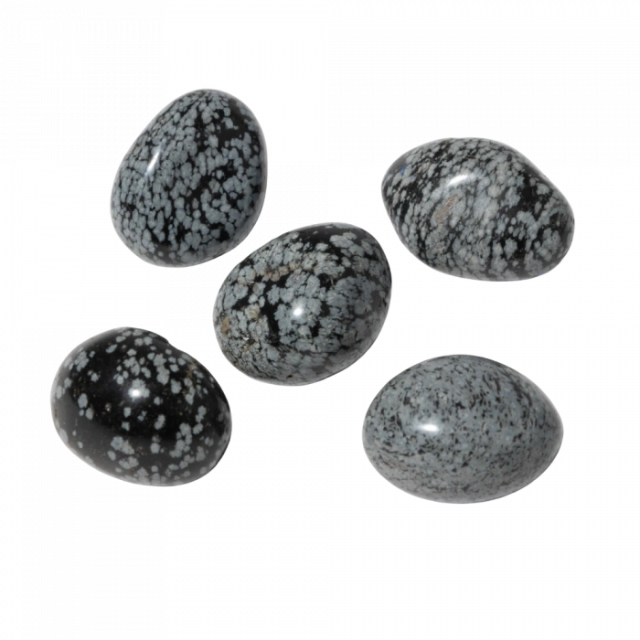 Karlı Obsidyen Doğal Taş Tımbıl El Taşı