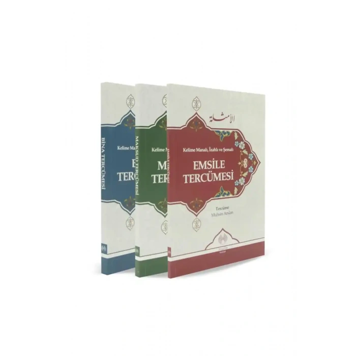 Kelime Manalı İzahlı ve Şemalı Emsile Bina Maksud Tercümesi 3 Cilt Takım