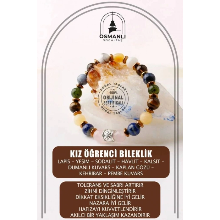 Kız Öğrenci Doğal Taş Bileklik