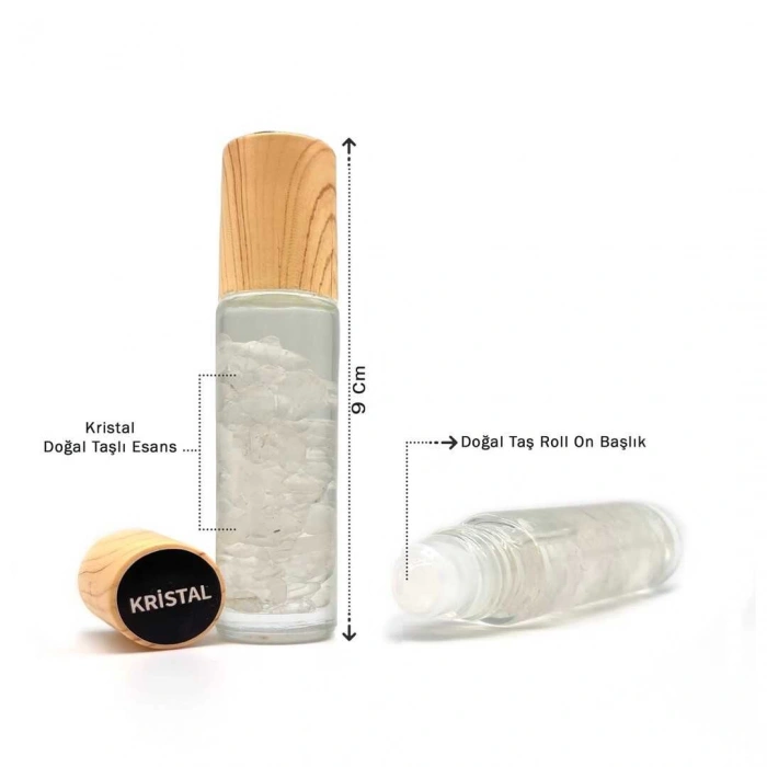 Kristal Doğal Taşlı Roll On Başlıklı Özel Esans
