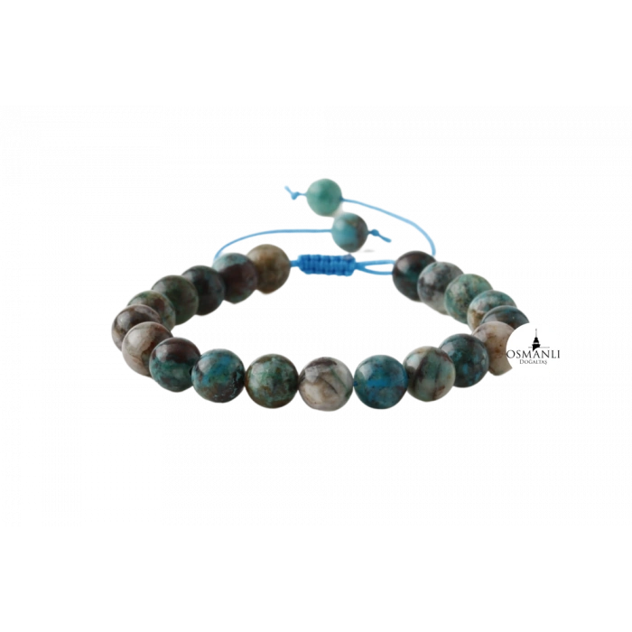 Krizokol 8mm Merdiven Kapama Doğal Taş Bileklik