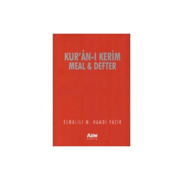 Kuranı Kerim Meal ve Defteri