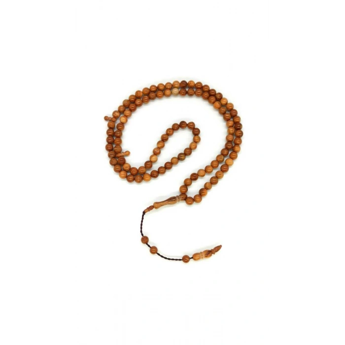 Küre Kesim 99 Luk Kuka Tesbih 6 mm - Açık Kahve