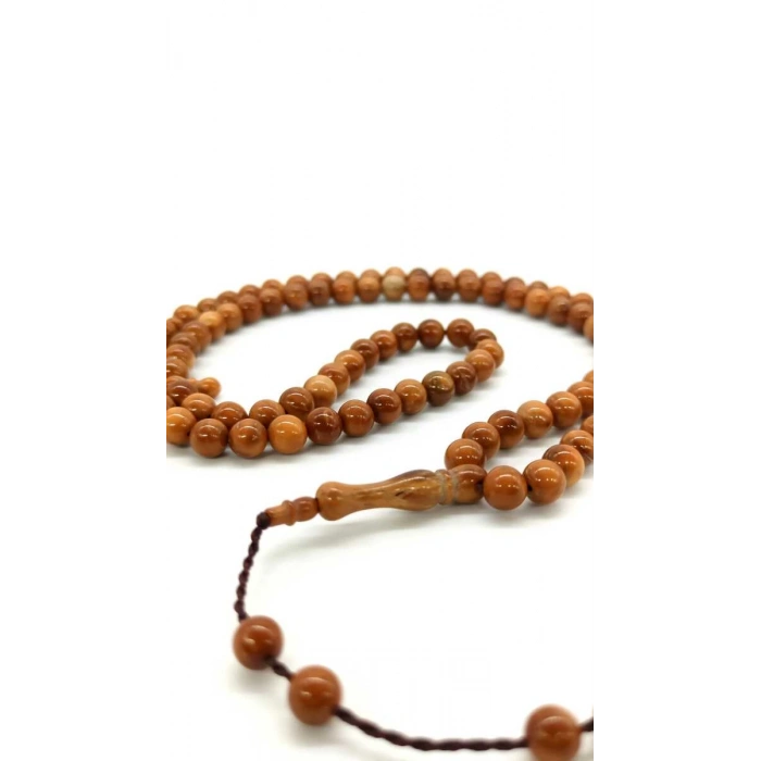 Küre Kesim 99 Luk Kuka Tesbih 6 mm - Açık Kahve