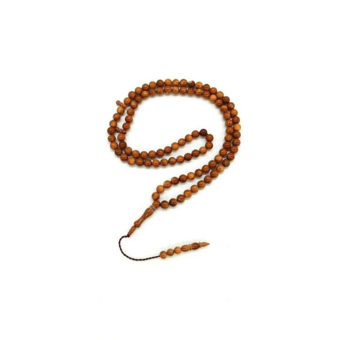 Küre Kesim 99 Luk Kuka Tesbih 7 mm - Açık Kahve