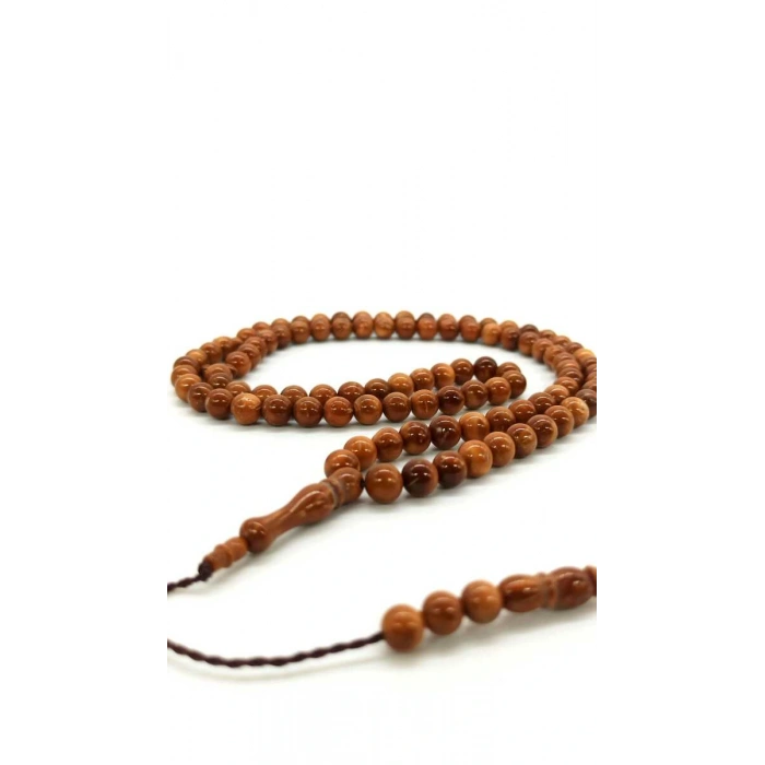 Küre Kesim 99 Luk Kuka Tesbih 7 mm - Açık Kahve