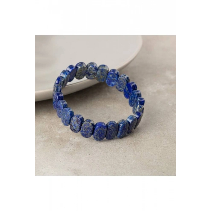Lapis Lazuli Doğal Taş Geniş Kesim Bileklik