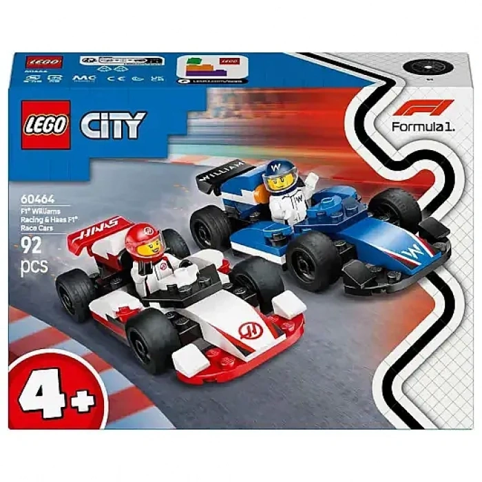 Lego City F1 Williams Racing Ve Haas F1 Yarış Arabaları 60464